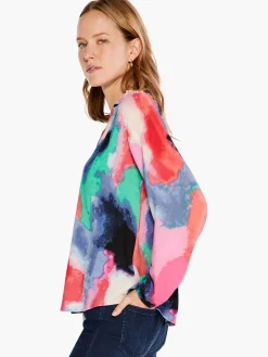 Discount NIC+ZOE Abstract Art Top Pink Multi