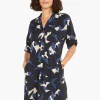 Sale NIC+ZOE Abstract Billow Dress Indigo Multi