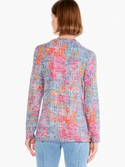 Best NIC+ZOE Abstract Glow Tee Pink Multi