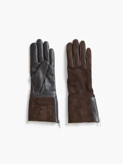 Clearance NIC+ZOE Amato Shearling Glove With Side Zip Black Onyx