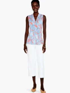 New NIC+ZOE Angles Day To Night Top Blue Multi