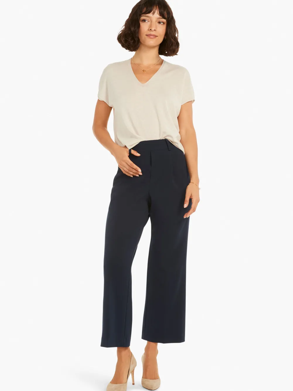 Flash Sale NIC+ZOE Avenue Summer Wide-Leg Crop Trouser Dark Indigo