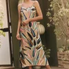 Best NIC+ZOE Banana Leaves Slip Dress Aqua Multi