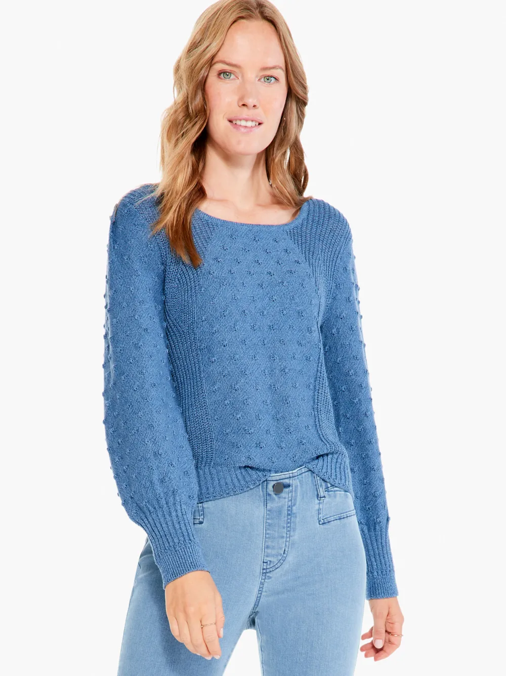Sale NIC+ZOE Bobble Sweater Bayside