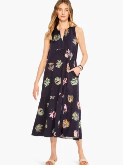 Hot NIC+ZOE Bright Spot Dress Indigo Multi