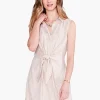 New NIC+ZOE Cafe Tie Front Dress Neutral Multi