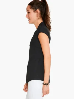 New NIC+ZOE Cap Sleeve Day To Night Top Black Onyx