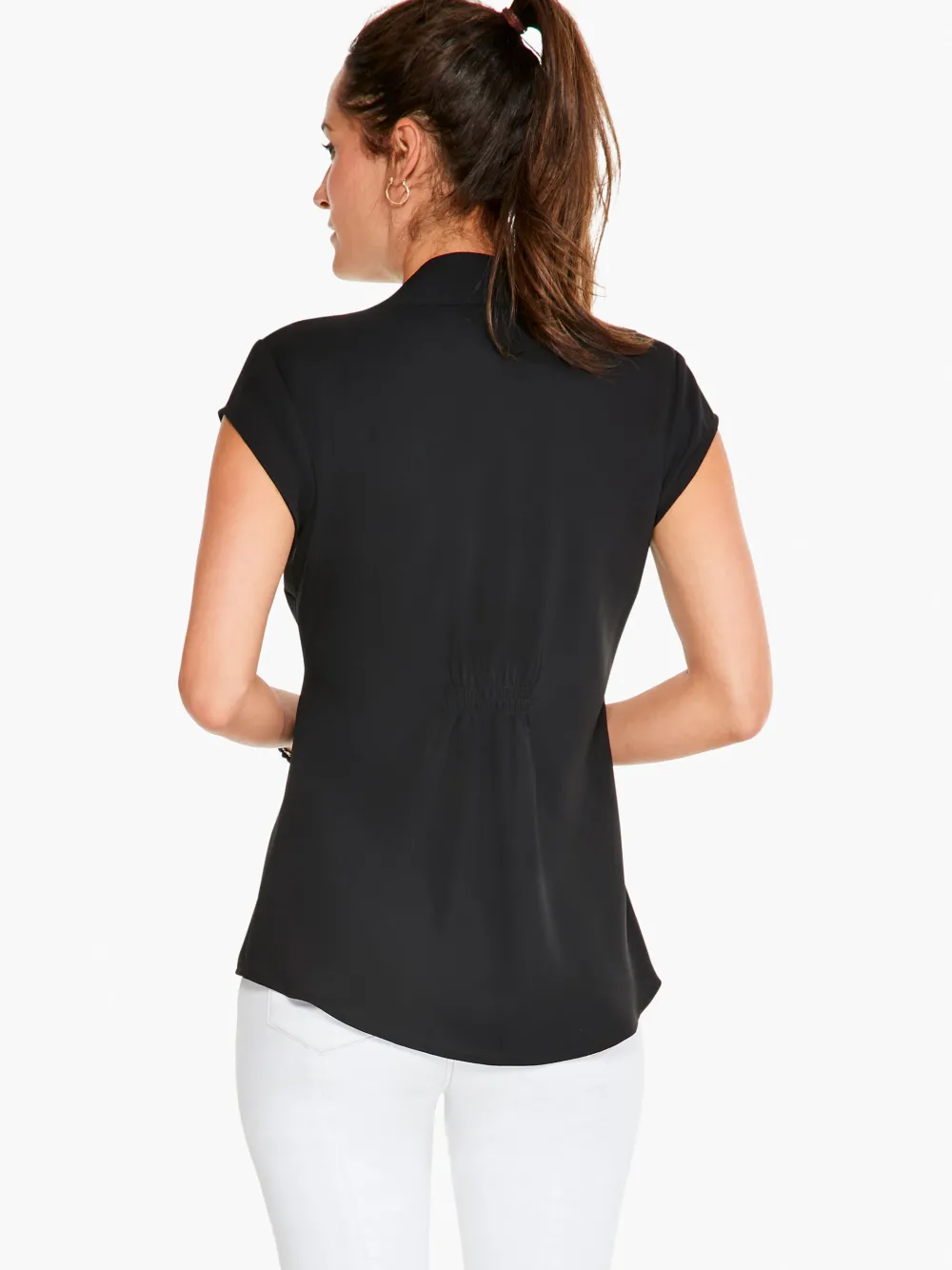 Shop NIC+ZOE Cap Sleeve Day To Night Top Black Onyx