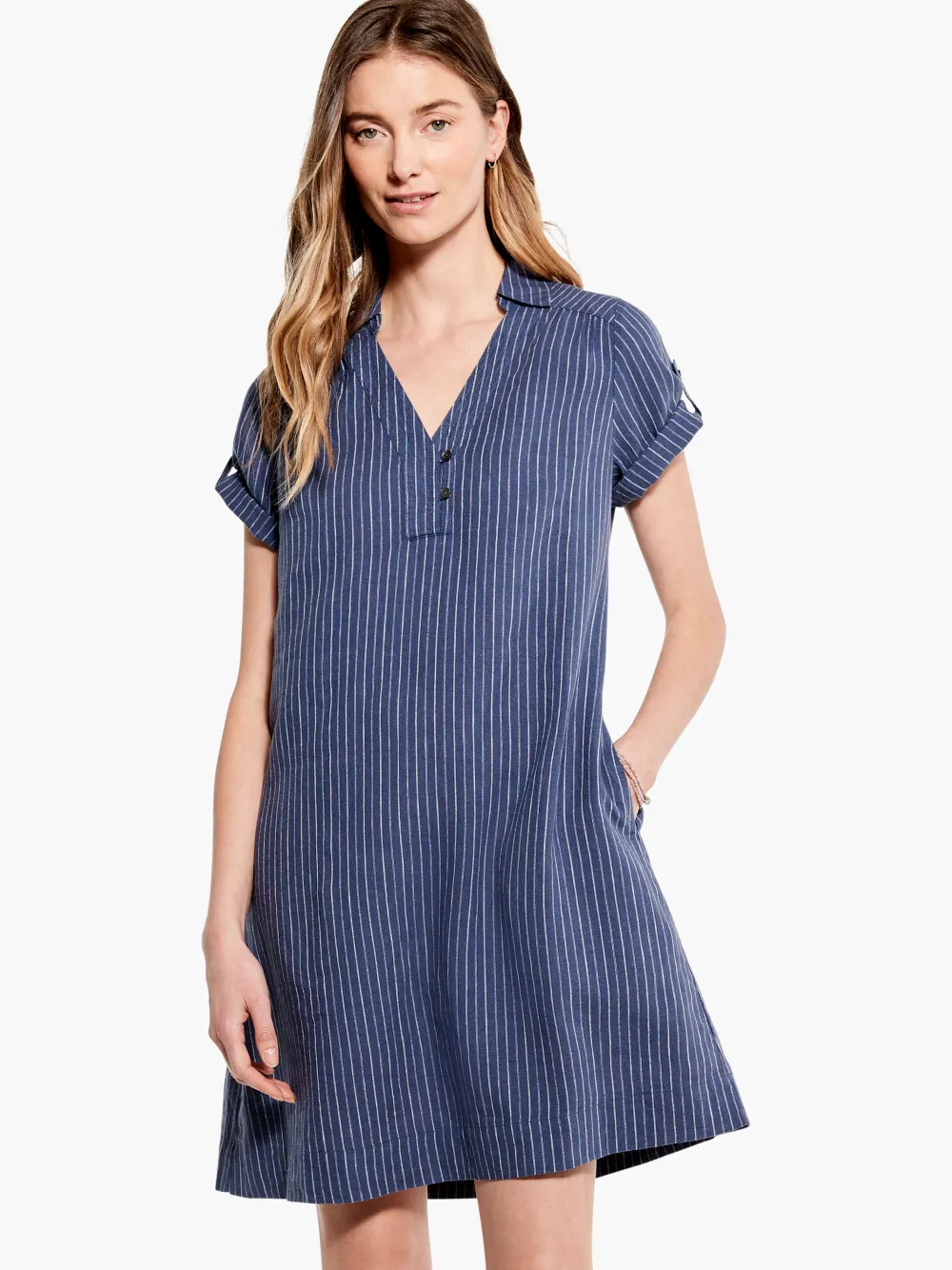 Flash Sale NIC+ZOE Central Park Day Dress Blue Multi