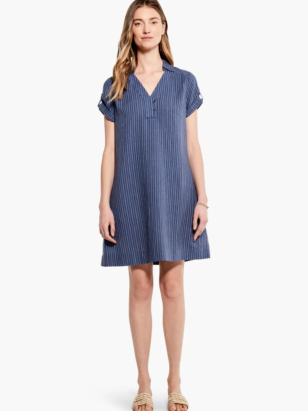 Flash Sale NIC+ZOE Central Park Day Dress Blue Multi