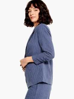 New NIC+ZOE Central Park Scrunch Sleeve Jacket Blue Multi