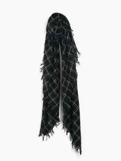 Fashion NIC+ZOE Chan Luu - Plaid Wool Scarf Black Mix
