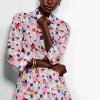 Clearance NIC+ZOE Checked Up Long Crinkle Shirt Pink Multi