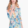 Best Sale NIC+ZOE Citrus Grove Long Crinkle Shirt Blue Multi