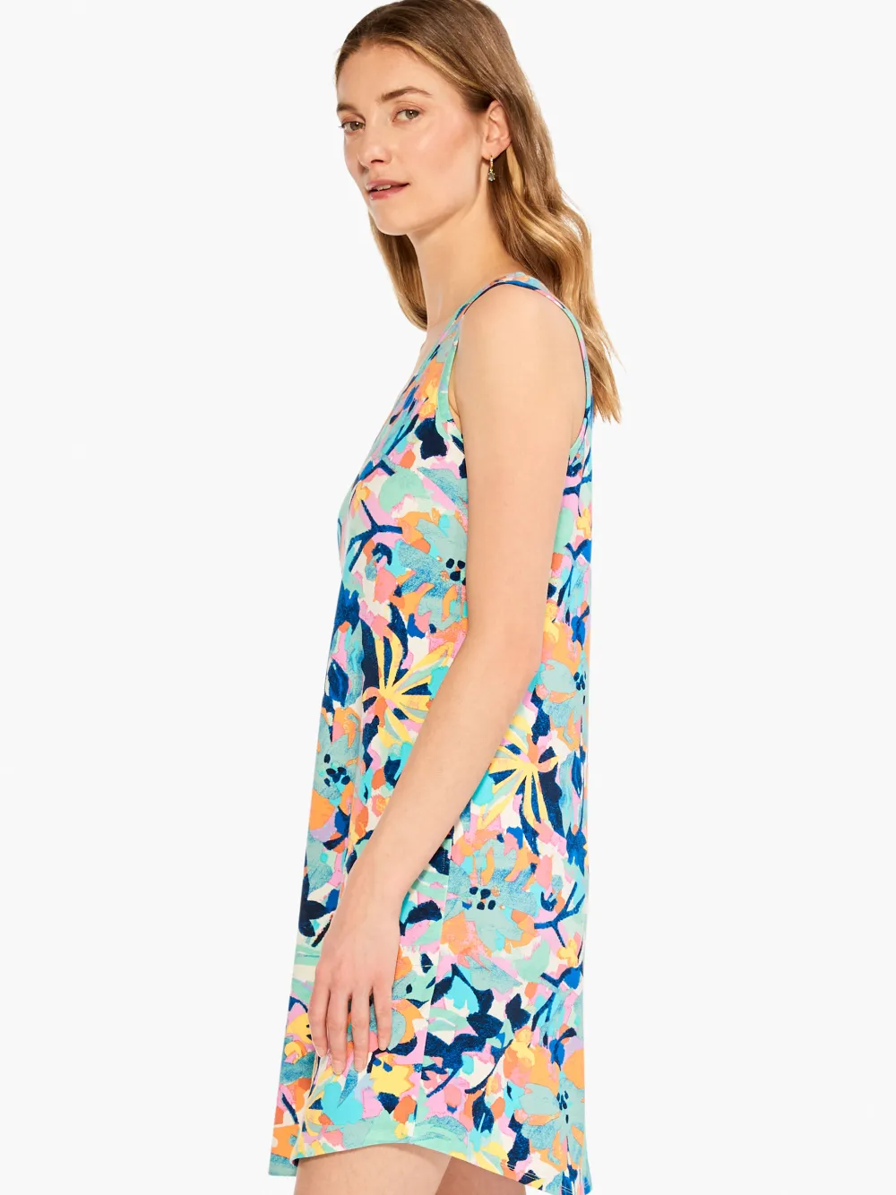 Clearance NIC+ZOE Color Field Dress Aqua Multi