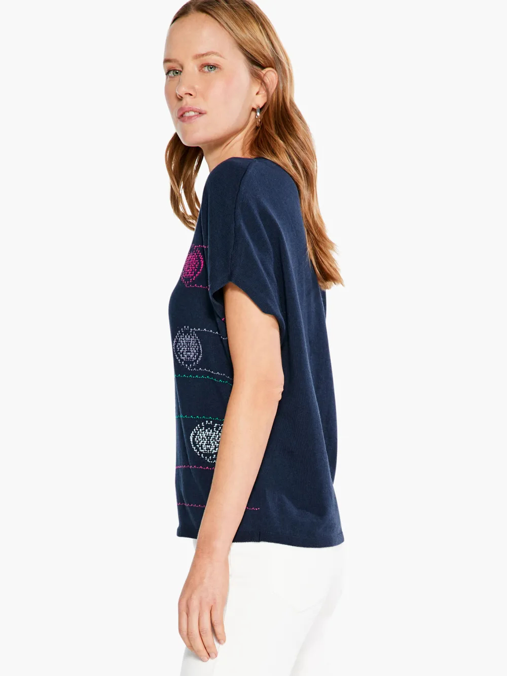 Flash Sale NIC+ZOE Color Spun Sweater Indigo Multi