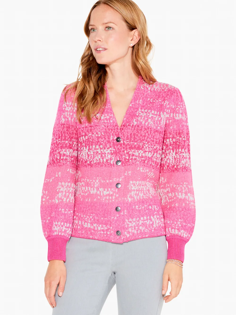 Fashion NIC+ZOE Confetti Cardigan Pink Multi