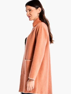 Flash Sale NIC+ZOE Cool Nights Knit Jacket Copper Cream