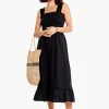 Clearance NIC+ZOE Cotton Lawn Smocked Dress Black Onyx