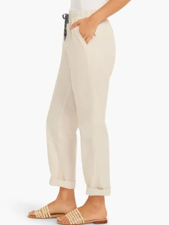 New NIC+ZOE Cotton Poplin Relaxed Ankle Pant Cobblestone