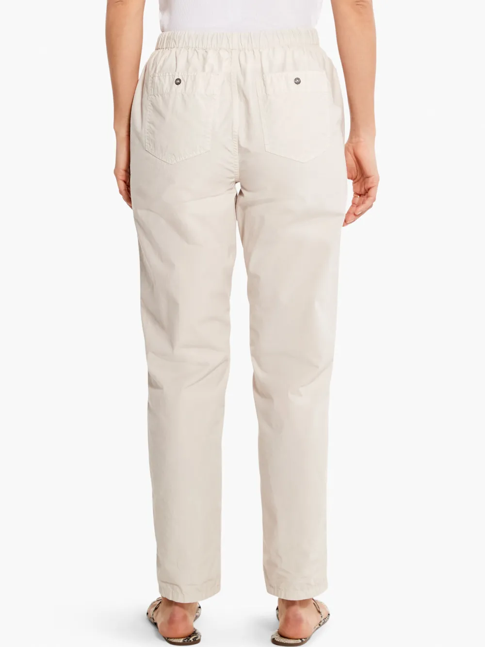 Store NIC+ZOE Cotton Poplin Relaxed Ankle Pant Cobblestone