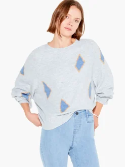 Online NIC+ZOE Cozy Up Geo Sweater Grey Multi