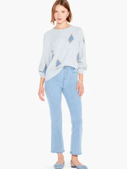 Outlet NIC+ZOE Cozy Up Geo Sweater Grey Multi