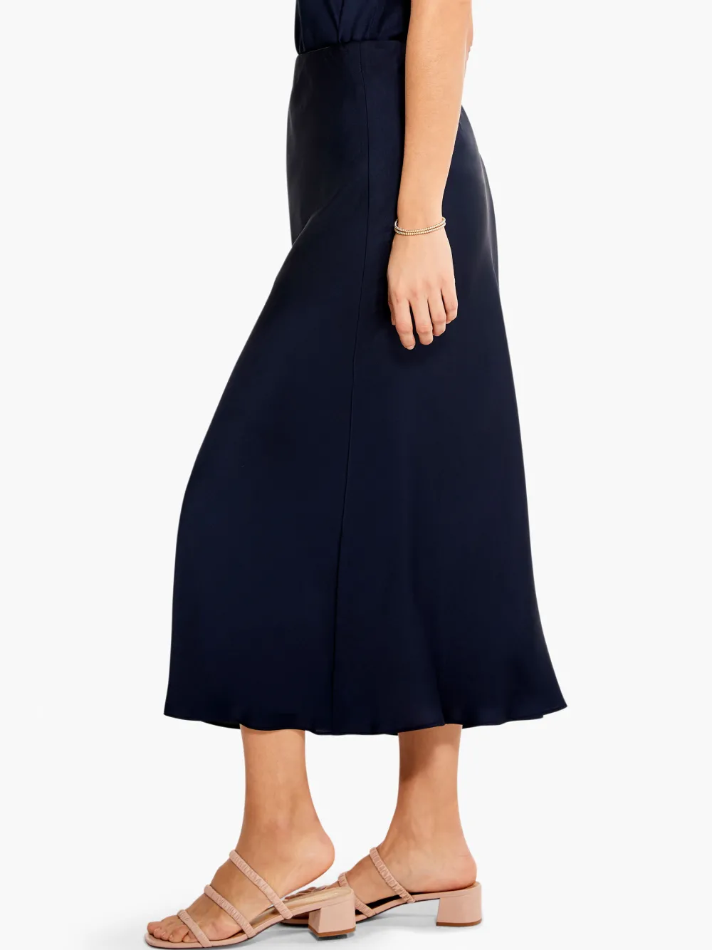 Sale NIC+ZOE Crepe Slip Skirt Dark Indigo