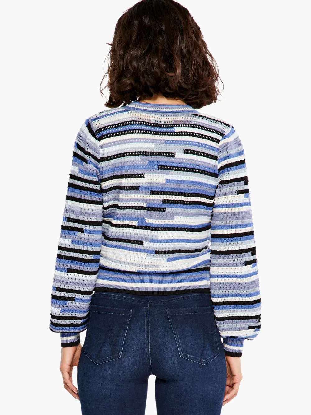 Best NIC+ZOE Crochet Blues Cardigan Blue Multi