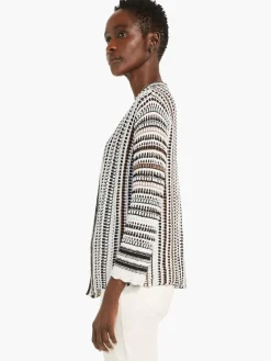 Shop NIC+ZOE Crochet Sky Cardigan Blue Multi