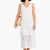 Online NIC+ZOE Crochet Statement Dress Paper White