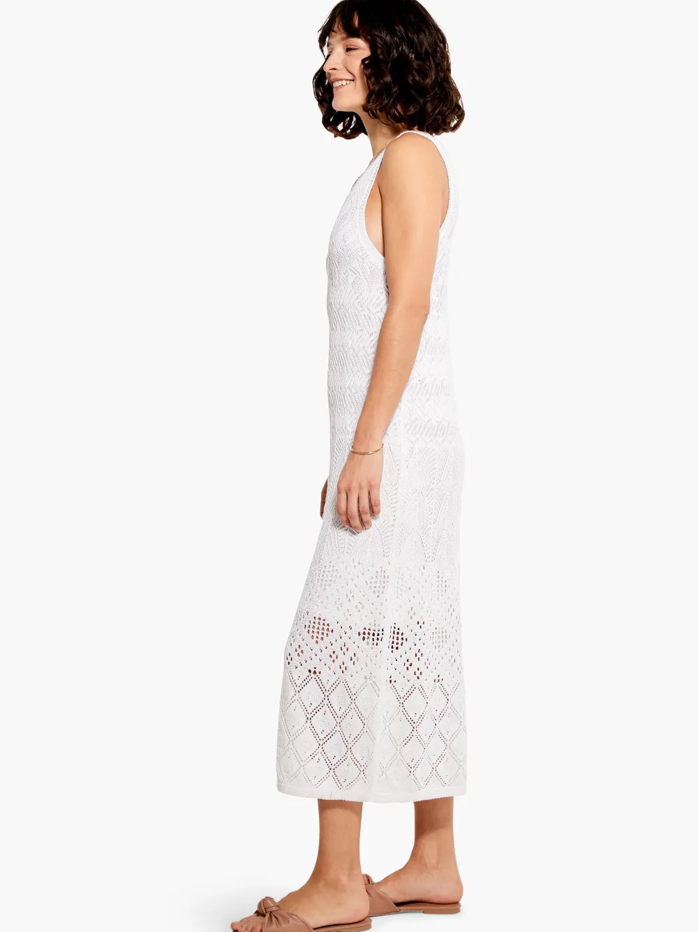 Online NIC+ZOE Crochet Statement Dress Paper White