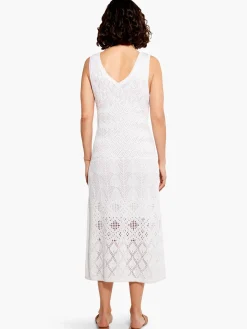 Online NIC+ZOE Crochet Statement Dress Paper White