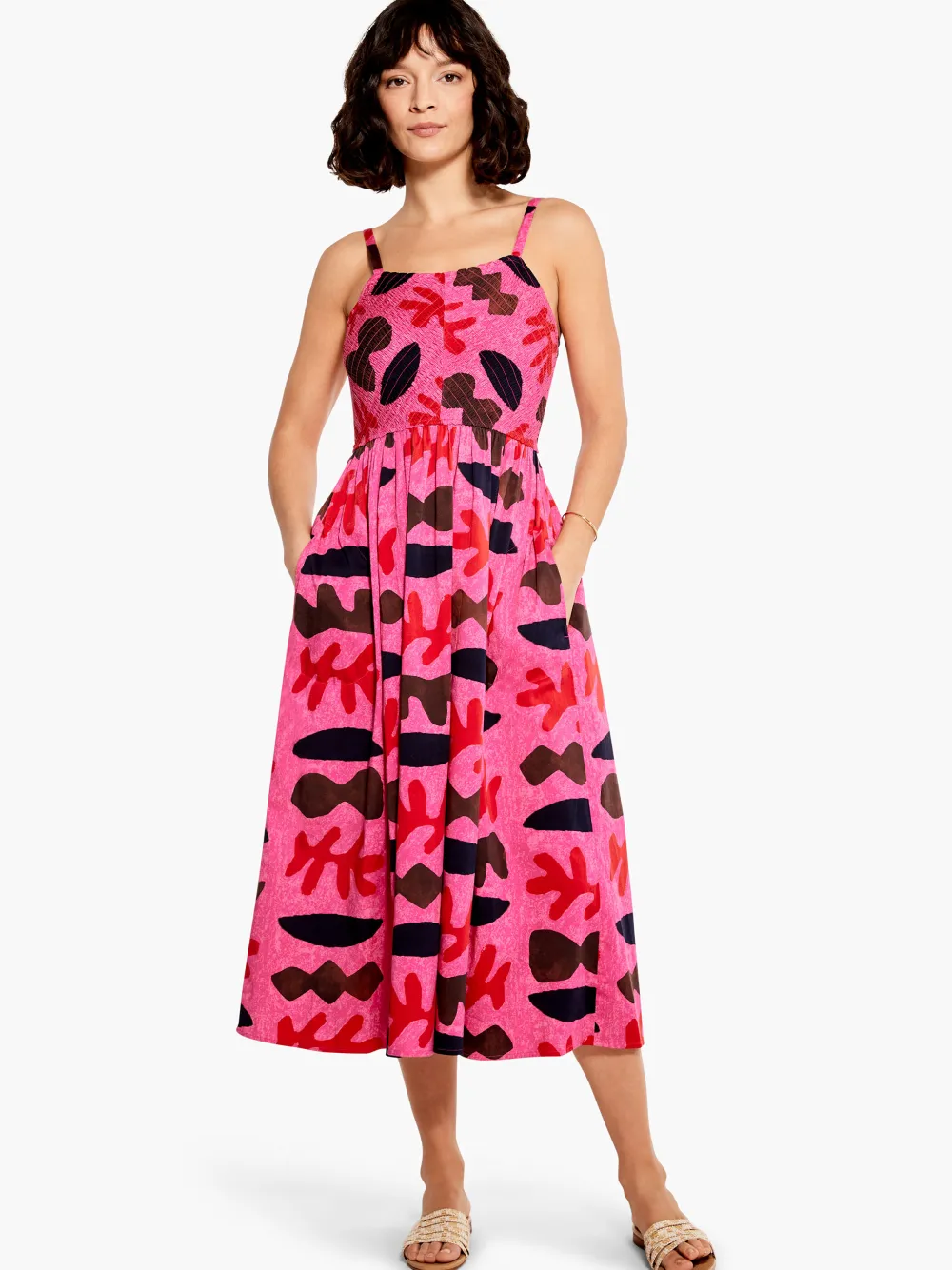 Online NIC+ZOE Cutout Crush Dress Pink Multi