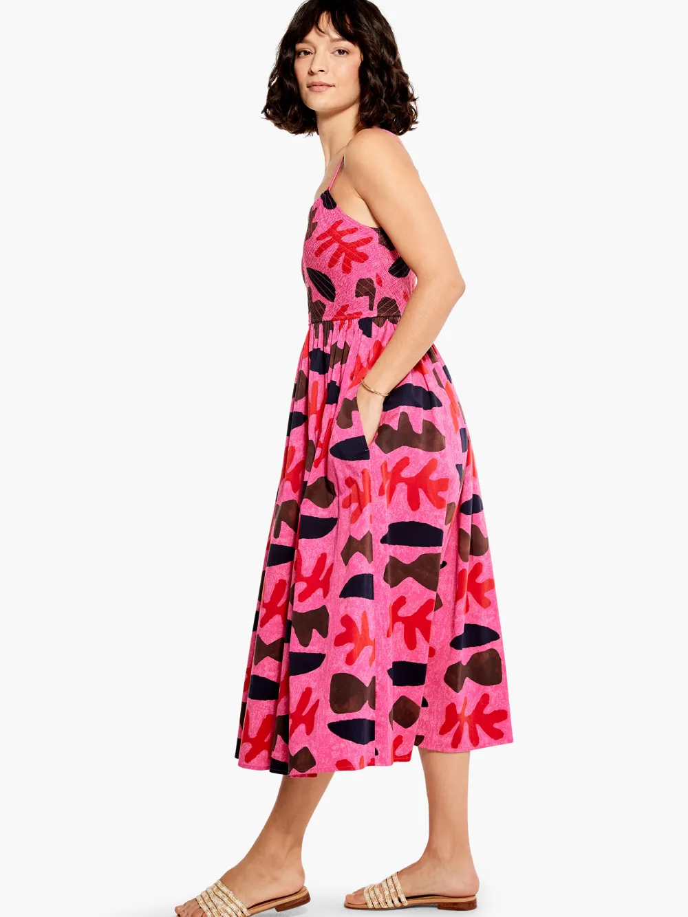 Online NIC+ZOE Cutout Crush Dress Pink Multi
