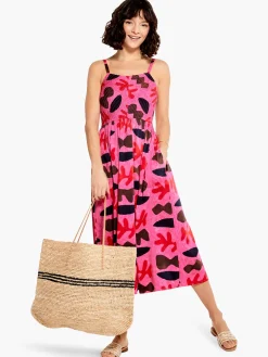 Online NIC+ZOE Cutout Crush Dress Pink Multi