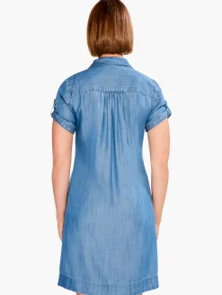 Cheap NIC+ZOE Drapey Denim Shirt Dress Mid Wash