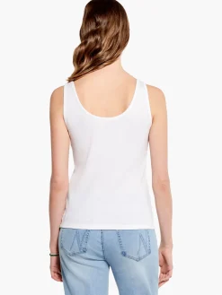 Flash Sale NIC+ZOE Drapey Rib Scoop Tank Paper White