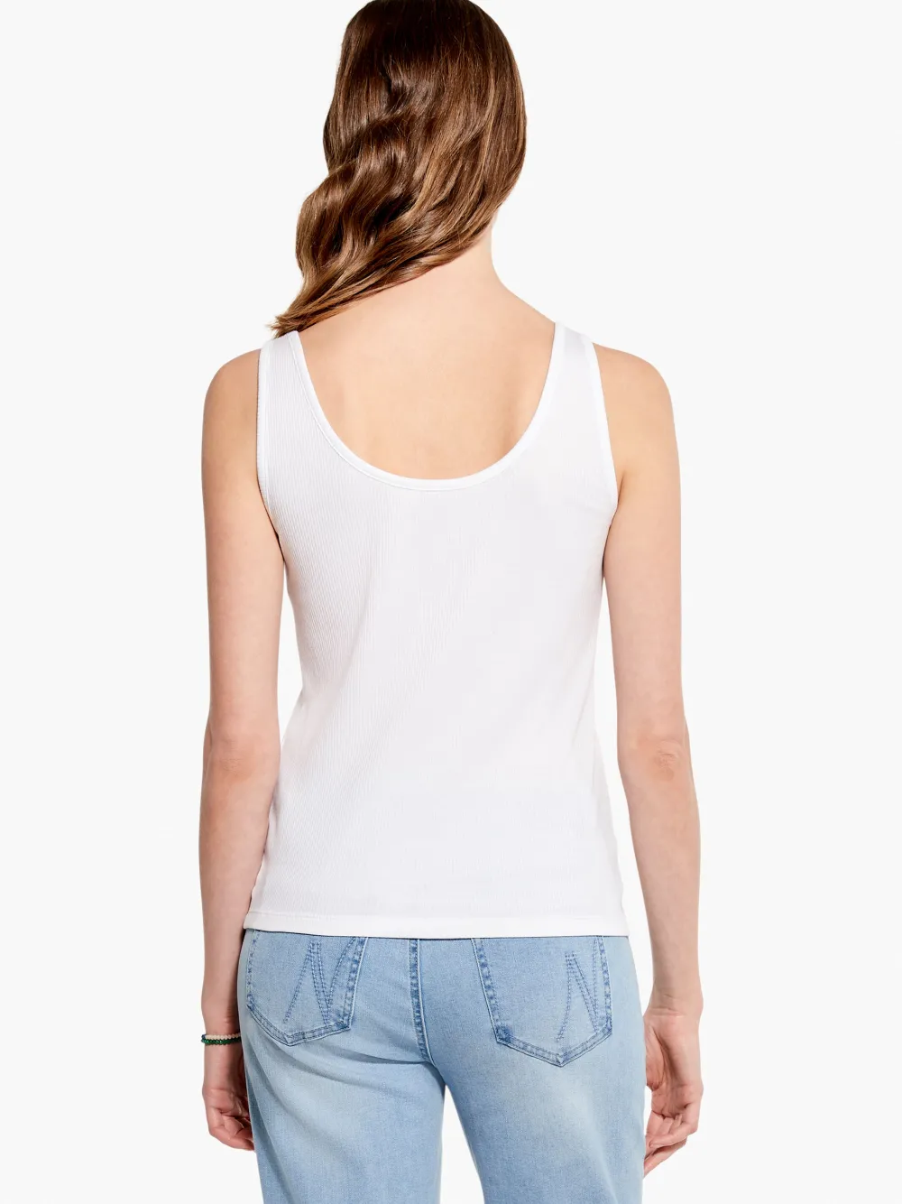 Flash Sale NIC+ZOE Drapey Rib Scoop Tank Paper White