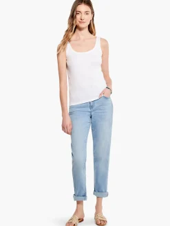 Flash Sale NIC+ZOE Drapey Rib Scoop Tank Paper White