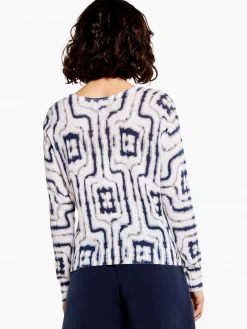 Fashion NIC+ZOE Easy Angles Sweater Indigo Multi