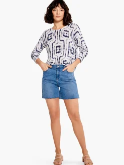Fashion NIC+ZOE Easy Angles Sweater Indigo Multi