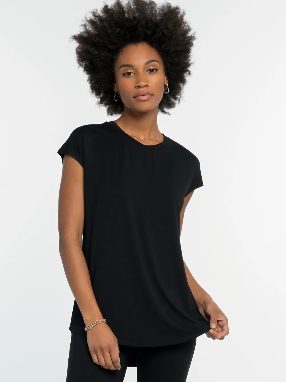 Sale NIC+ZOE Eaze Tee Black Onyx
