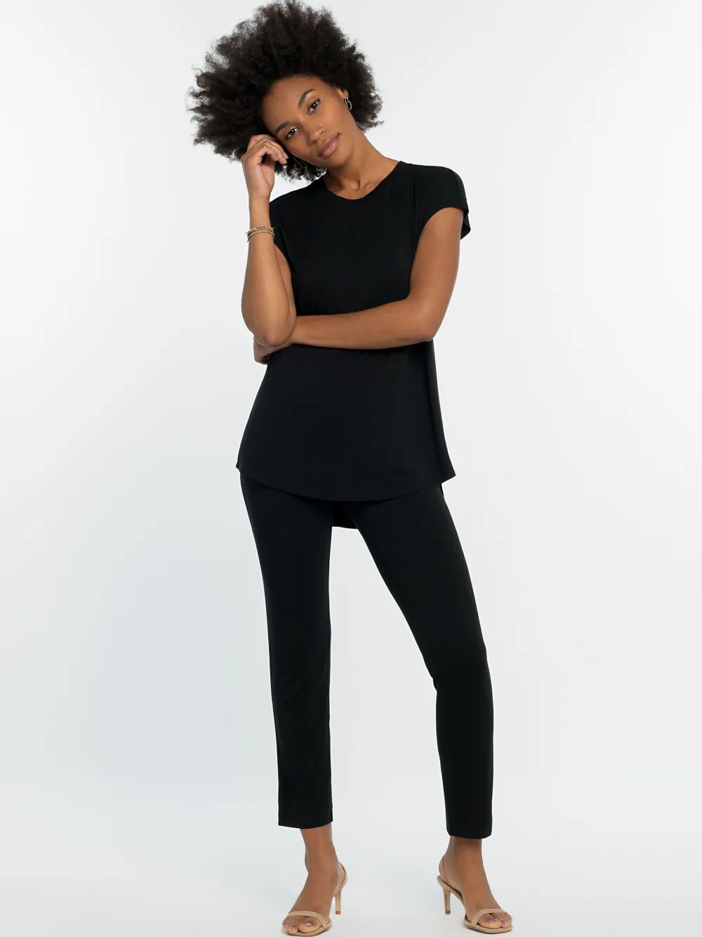Sale NIC+ZOE Eaze Tee Black Onyx