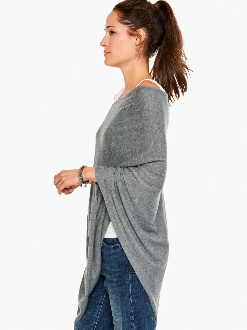 Fashion NIC+ZOE Echo Essentials Topper Charcoal