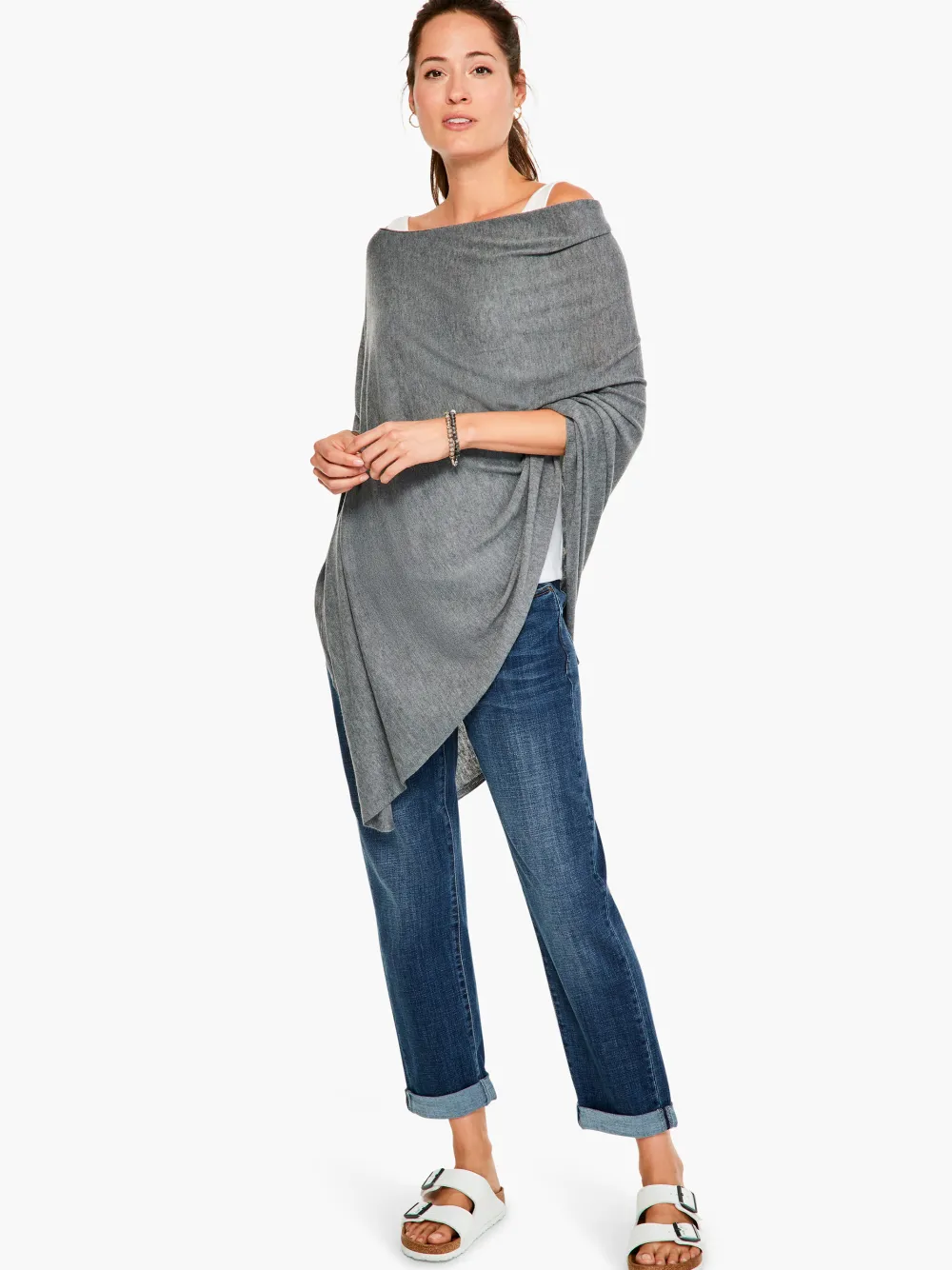 Fashion NIC+ZOE Echo Essentials Topper Charcoal