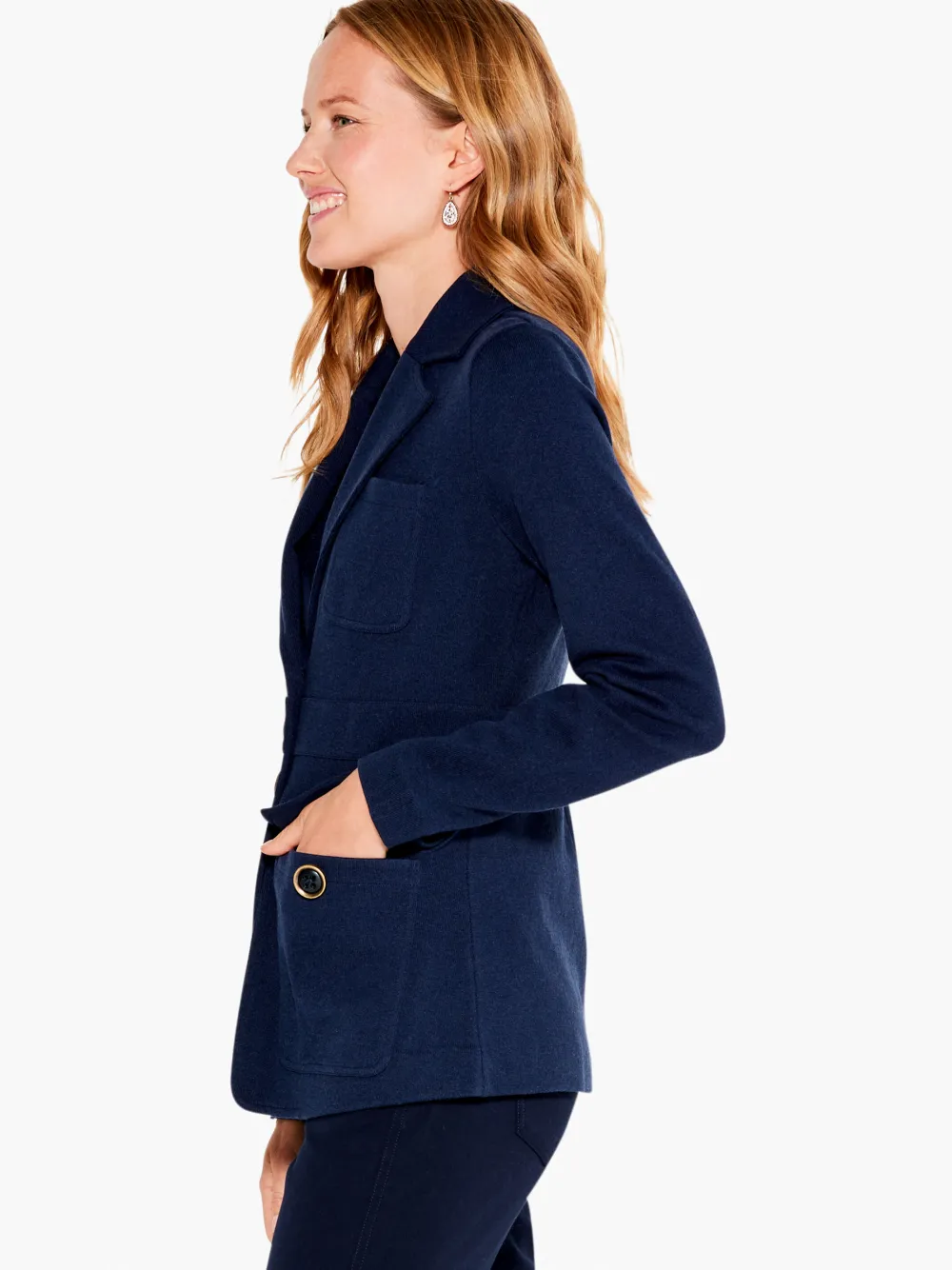 Clearance NIC+ZOE Editor Blazer Dark Indigo