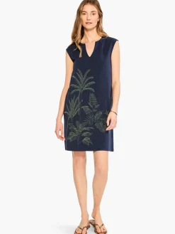 Discount NIC+ZOE Embroidered Fauna Dress Indigo Multi