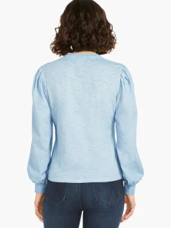 Flash Sale NIC+ZOE Embroidered Pop Shirt Blue Multi