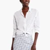 Cheap NIC+ZOE Embroidered Sky Shirt Paper White